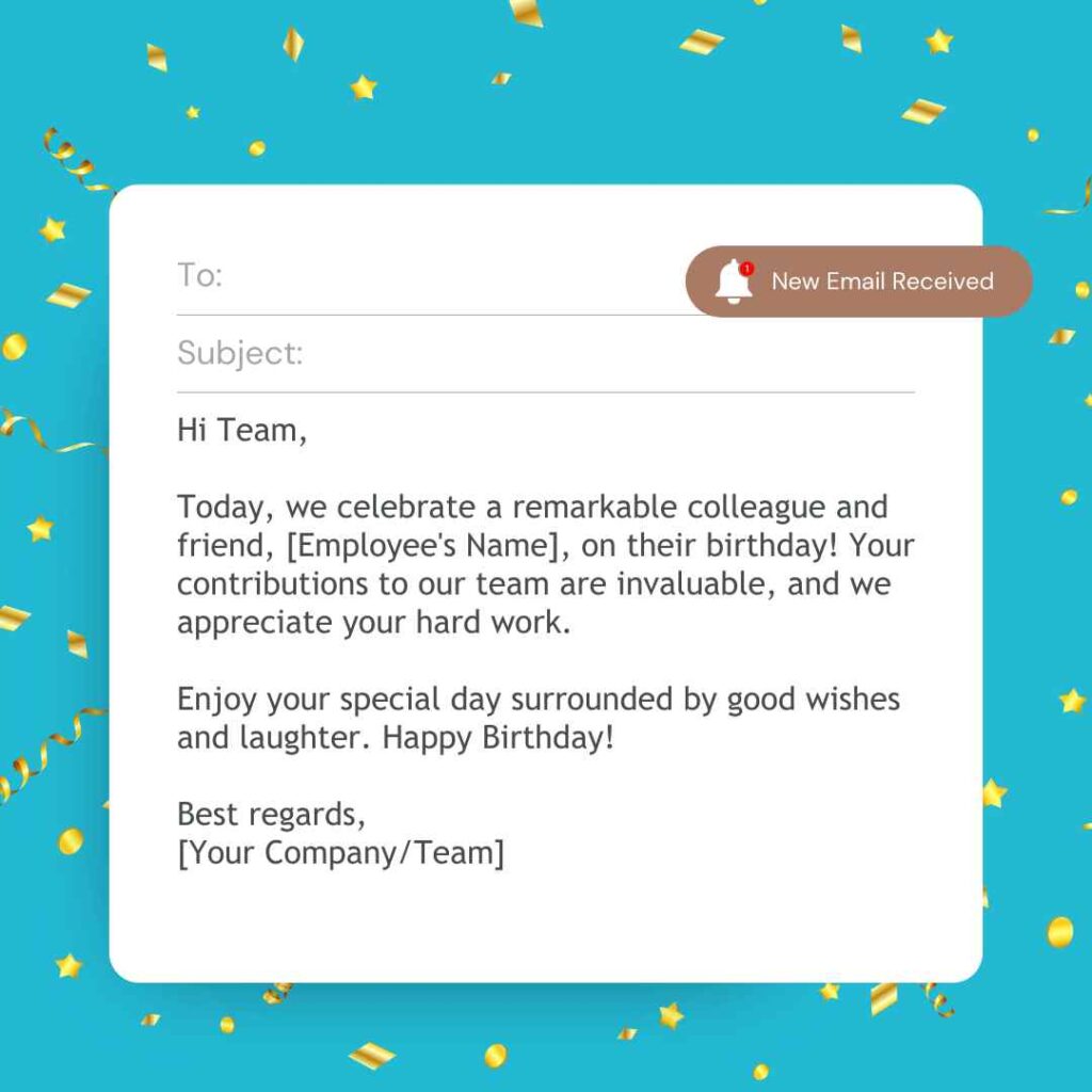 happy birthday email template for employee 02